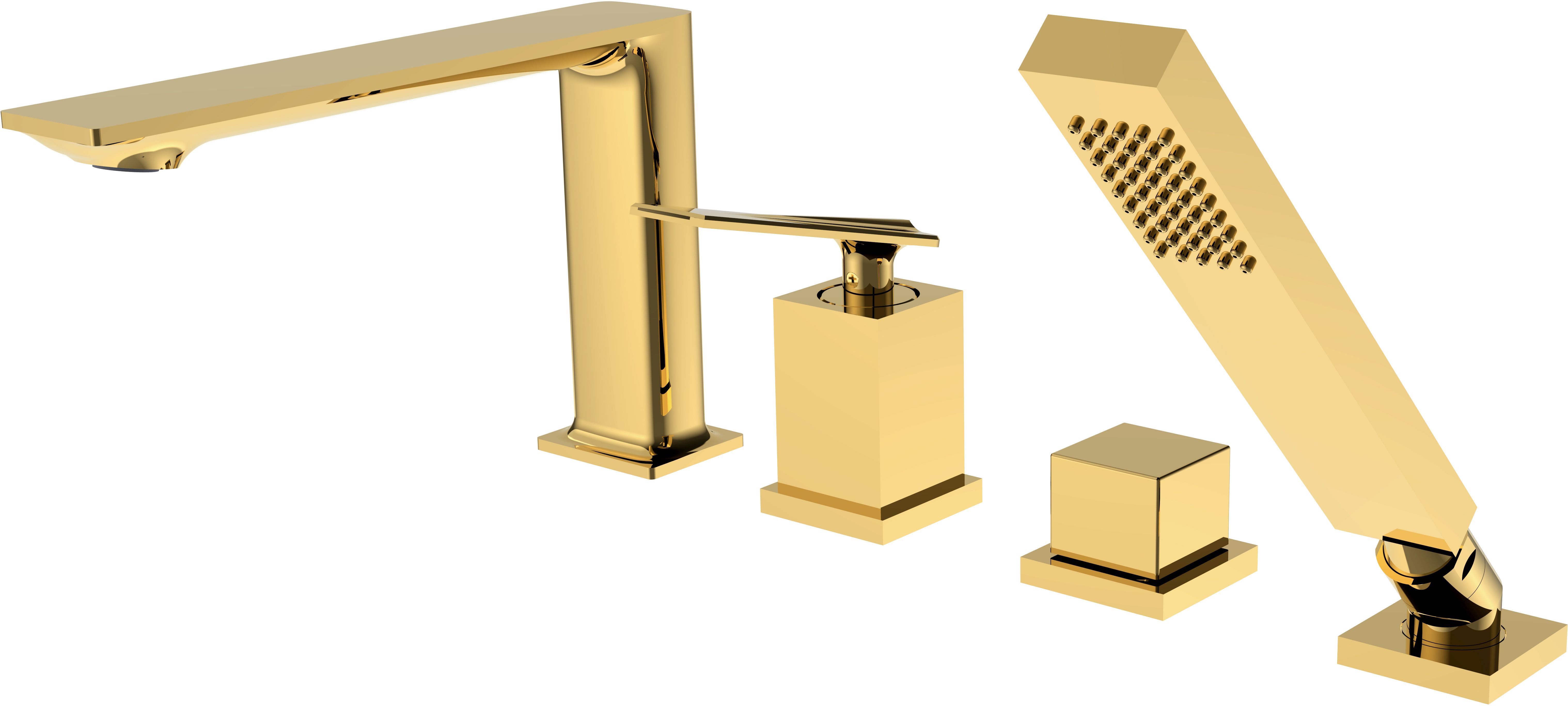 Besco Aspira badewannen- und duscharmatur awannenmontiert gold BW-A4-ZL