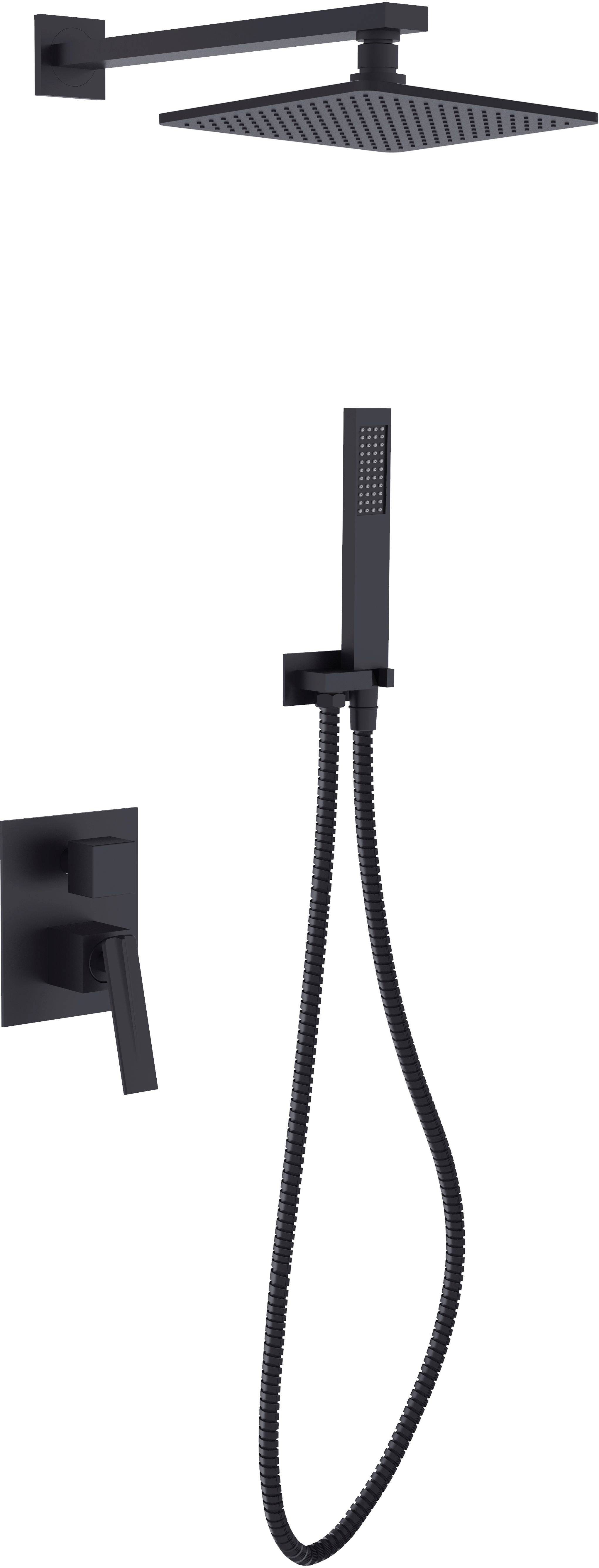 Besco Aspira Duschset Unterputz schwarz BP-AII-CZ