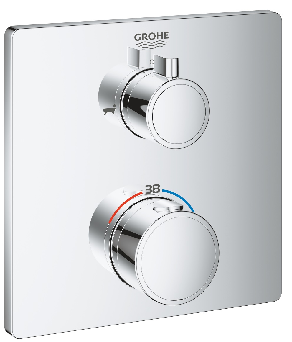 Grohe Grohtherm Badewannen- und Duscharmatur Unterputz mit Thermostat StarLight Chrome 24080000