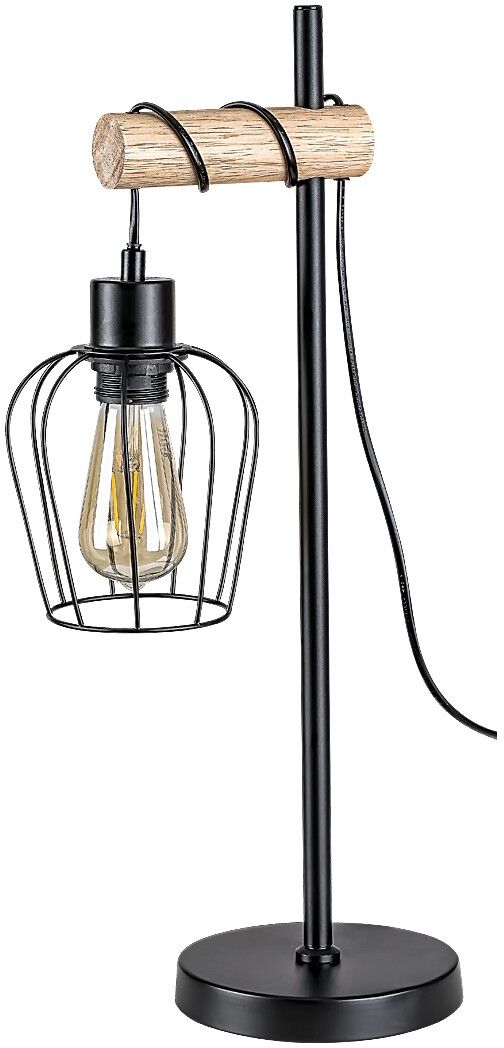 Rabalux Fabian Tischlampe 1x40 W schwarz-holz 5245