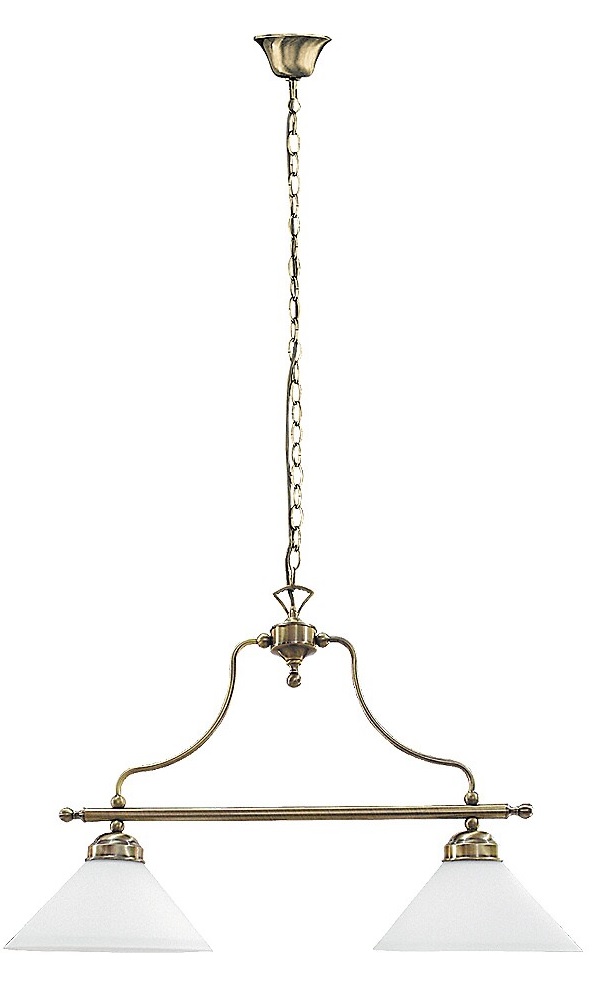 Rabalux Marian Pendelleuchte 2x60 W weiß-messing 2707