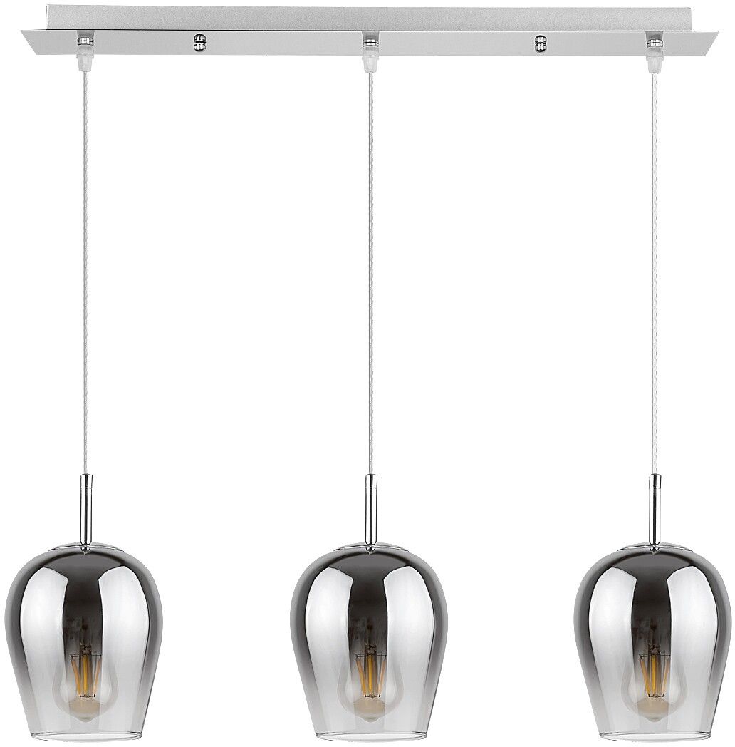 Rabalux Petunia Pendelleuchte 3x60 W chrom-verraucht 5253