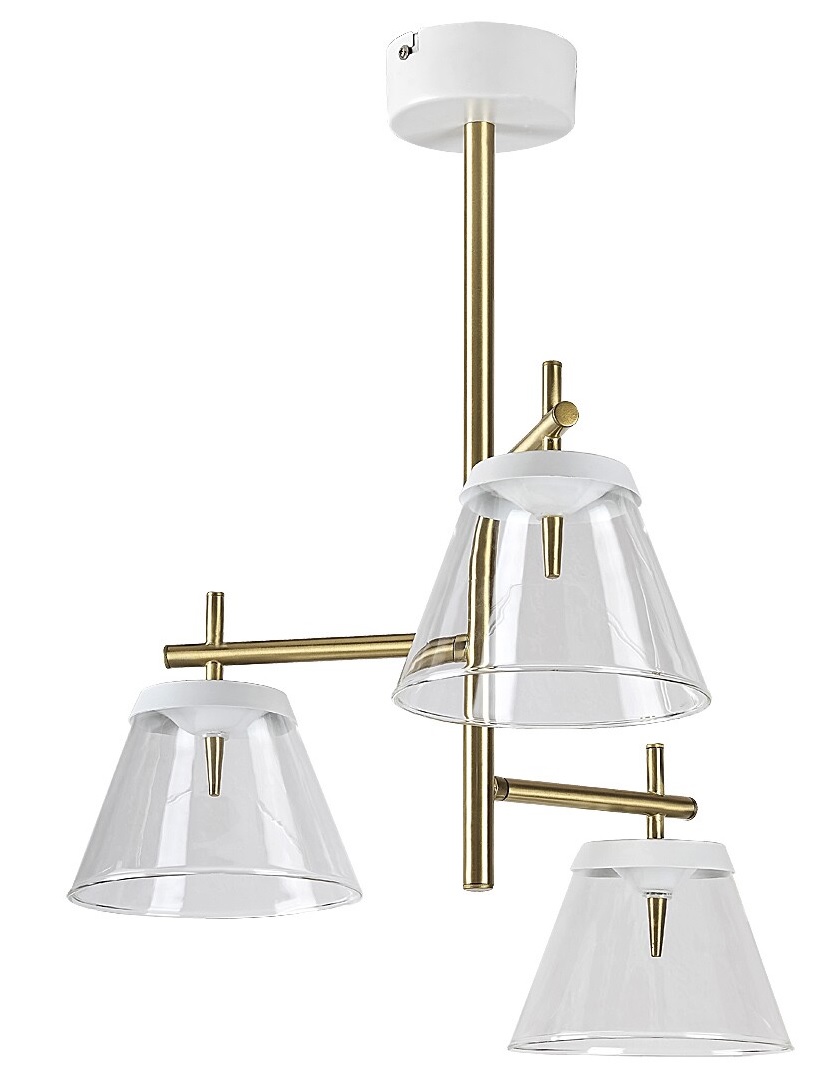 Rabalux Aviana Deckenlampe 3x6 W weiß-messing-transparent 5031