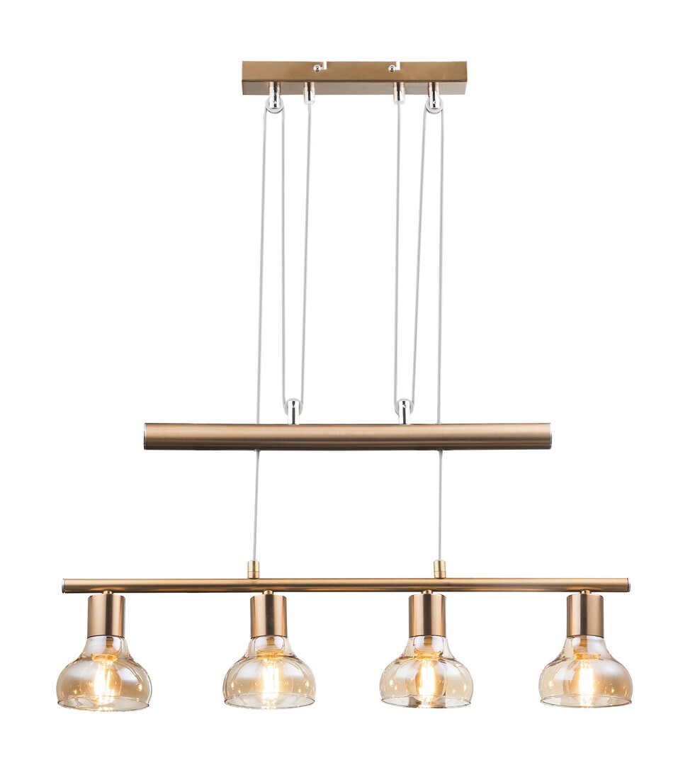 Rabalux Holly Pendelleuchte 4x40 W messing-bernstein 5551