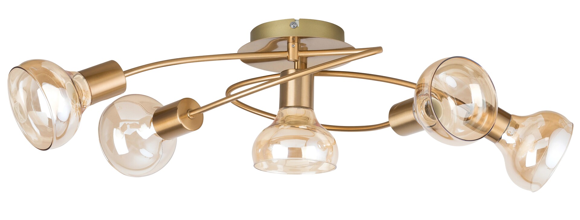 Rabalux Holly Deckenlampe 5x40 W messing-bernstein 5552