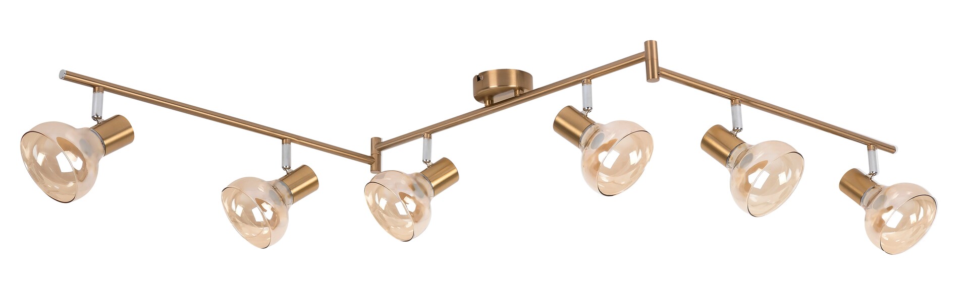 Rabalux Holly Deckenlampe 6x40 W messing-bernstein 5553