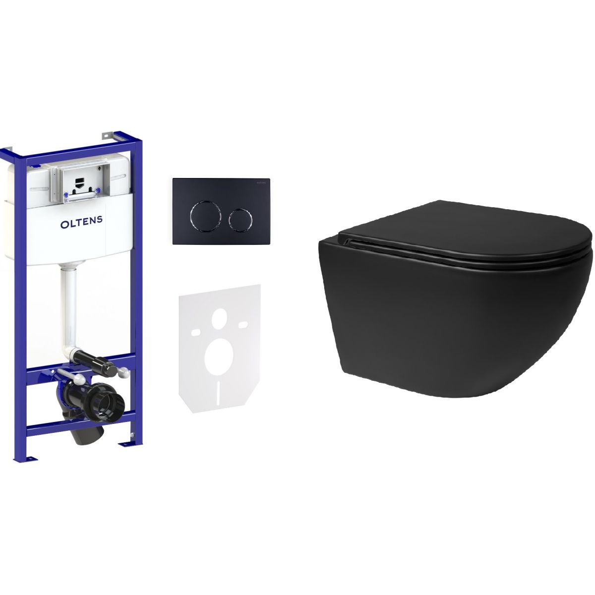 Set WC-Becken Oltens Hamnes 42513300, Unterputzrahmen Oltens Triberg 50001000, 45100300, 57102300, 49301000