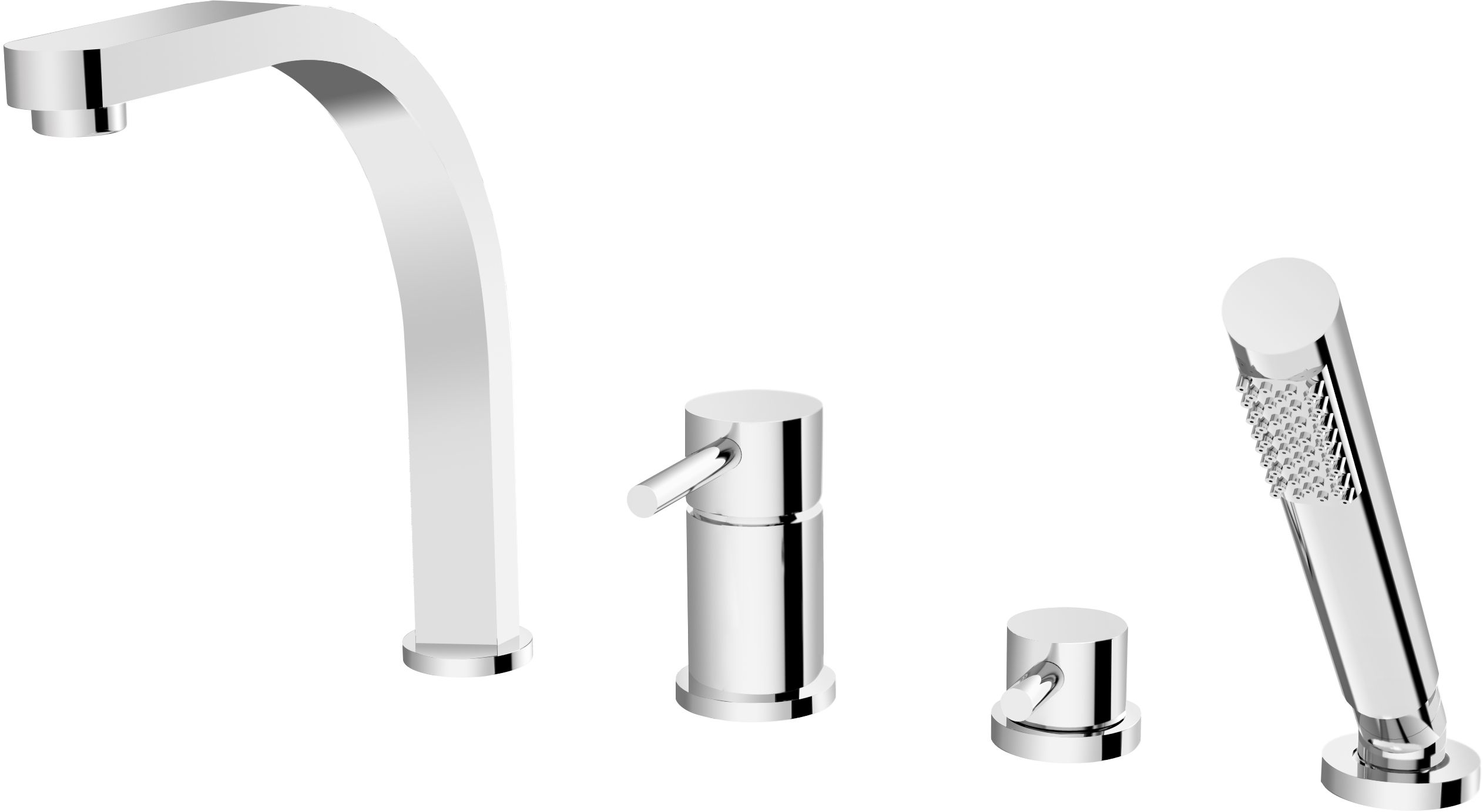 Besco Decco badewannen- und duscharmatur awannenmontiert chrom BW-D4-CH