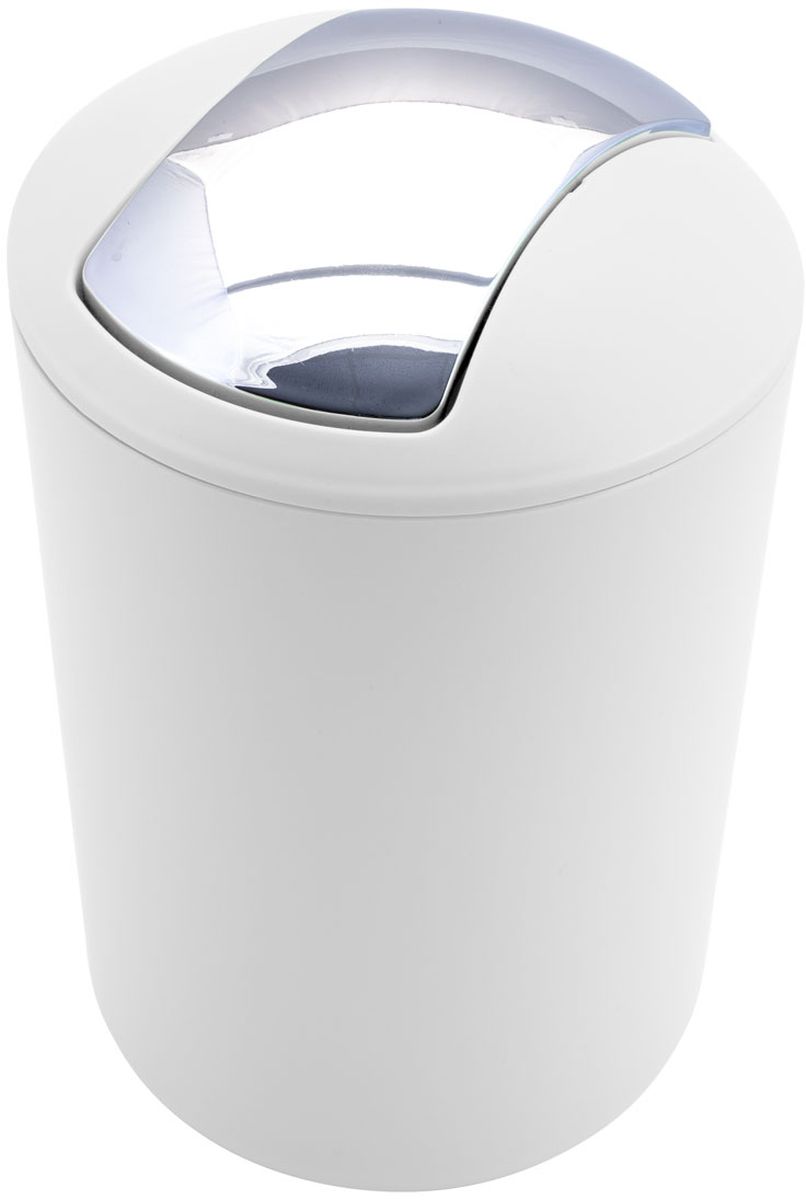 Duschy Simply Papierkorb 6 l chrom-weiß 860-09