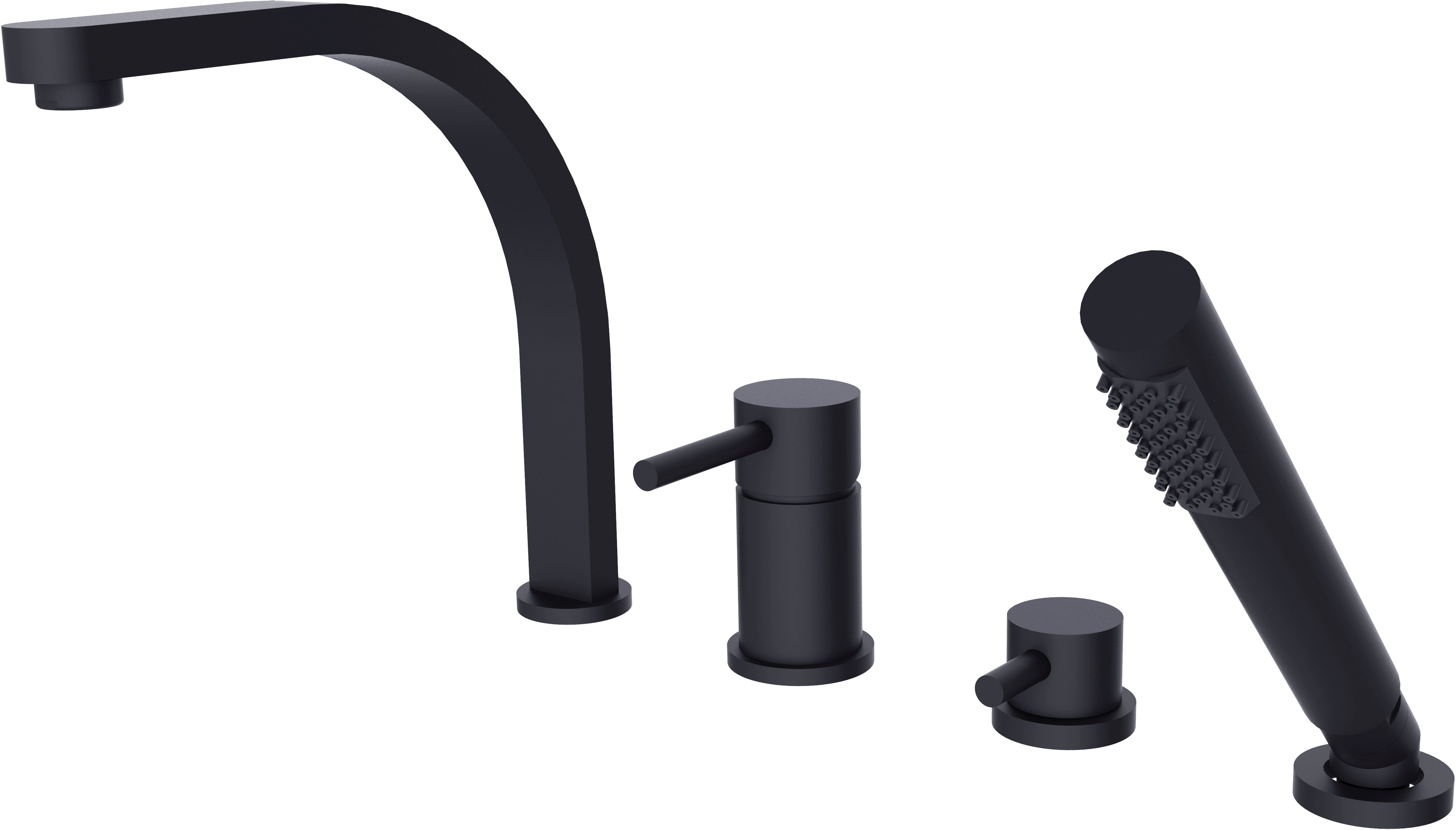 Besco Decco badewannen- und duscharmatur awannenmontiert schwarz BW-D4-CZ