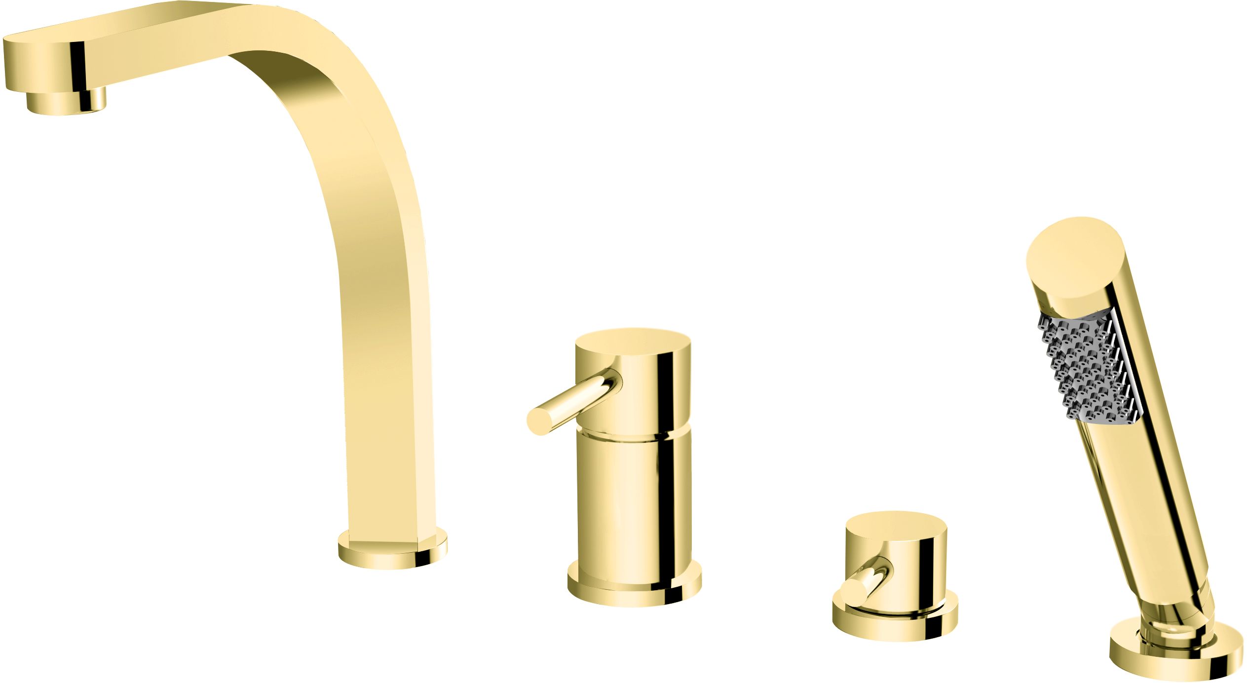 Besco Decco badewannen- und duscharmatur awannenmontiert gold BW-D4-ZL