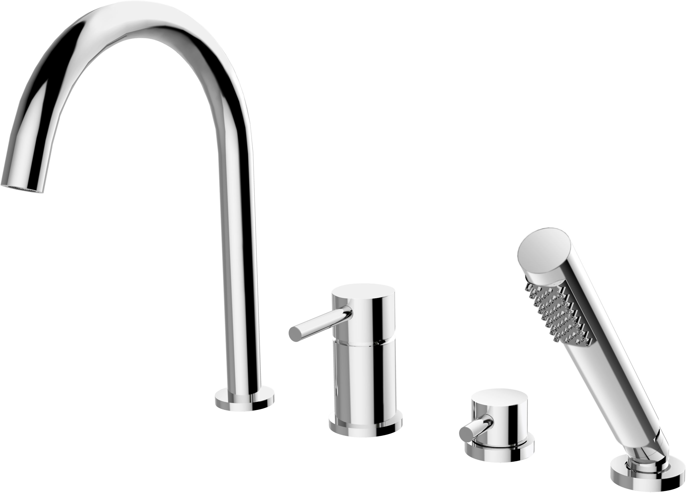 Besco Illusion badewannen- und duscharmatur awannenmontiert chrom BW-I4-CH