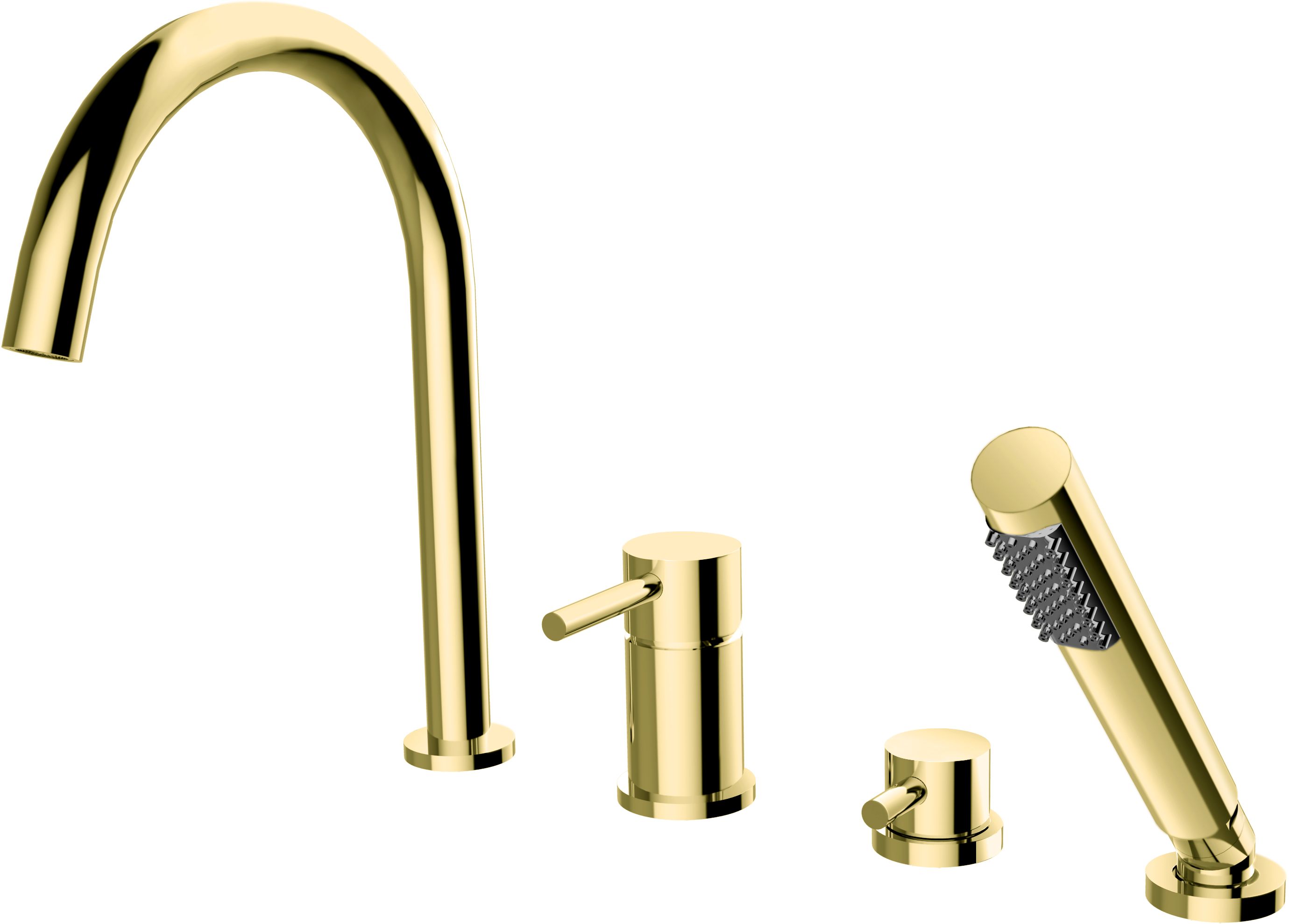 Besco Illusion badewannen- und duscharmatur awannenmontiert gold BW-I4-ZL