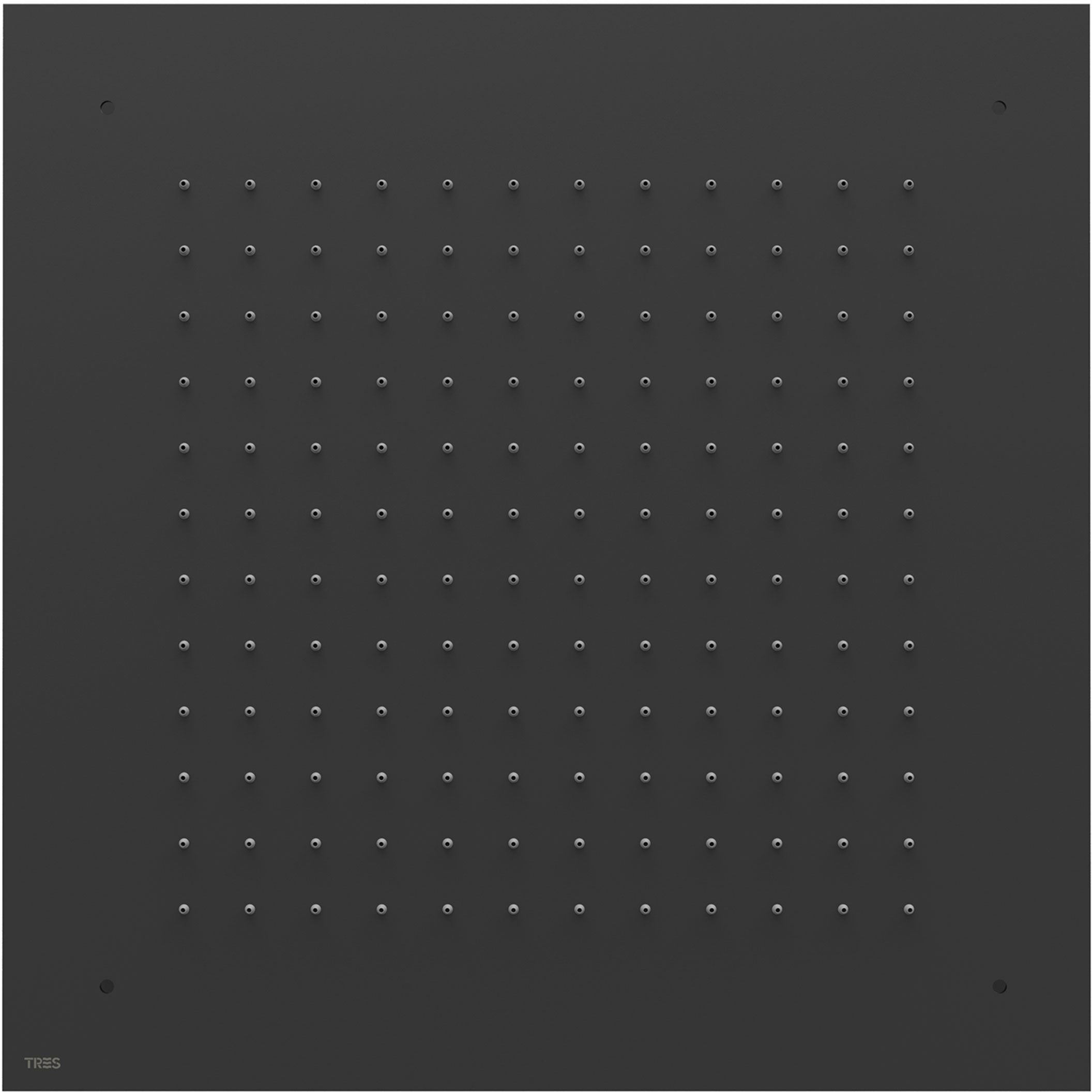 Tres Exclusive Kopfbrause 38x38 cm quadratisch schwarz 134944NM