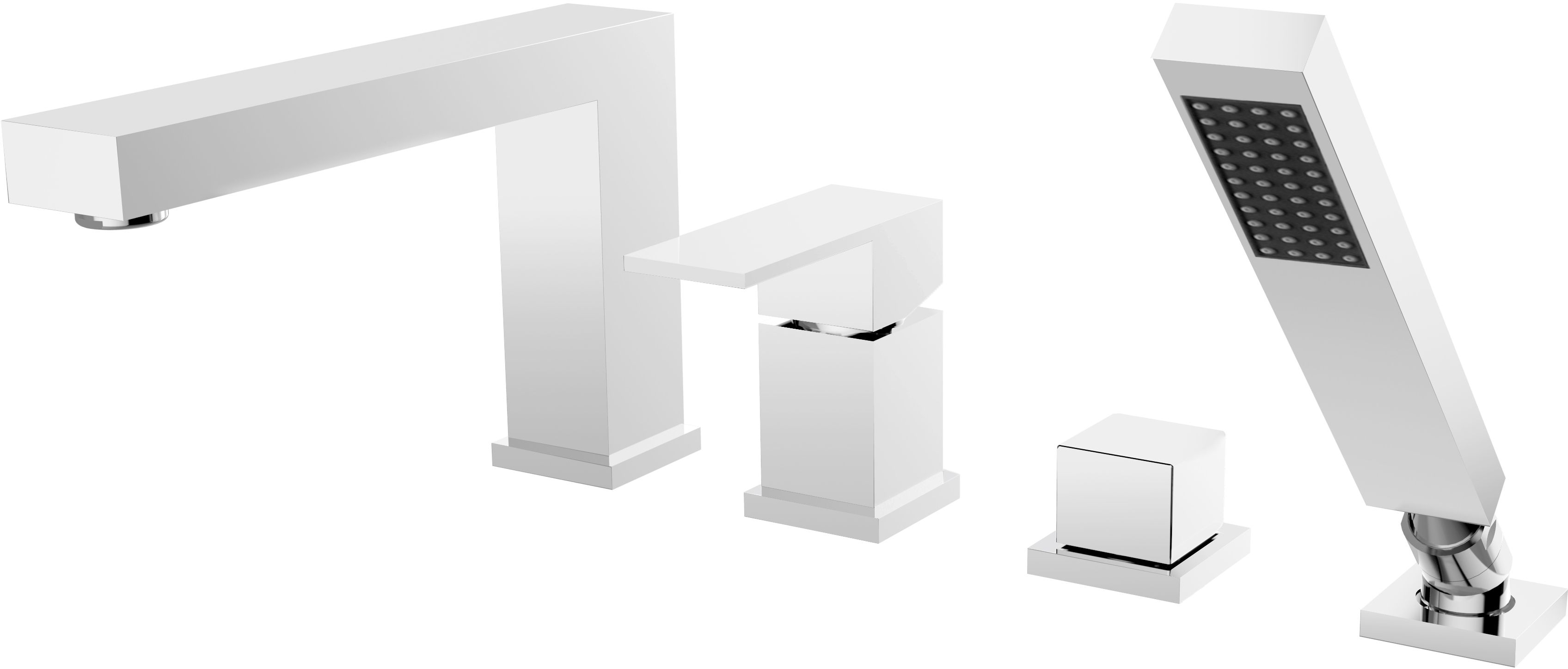 Besco Modern Varium badewannen- und duscharmatur awannenmontiert chrom BW-MV4-CH