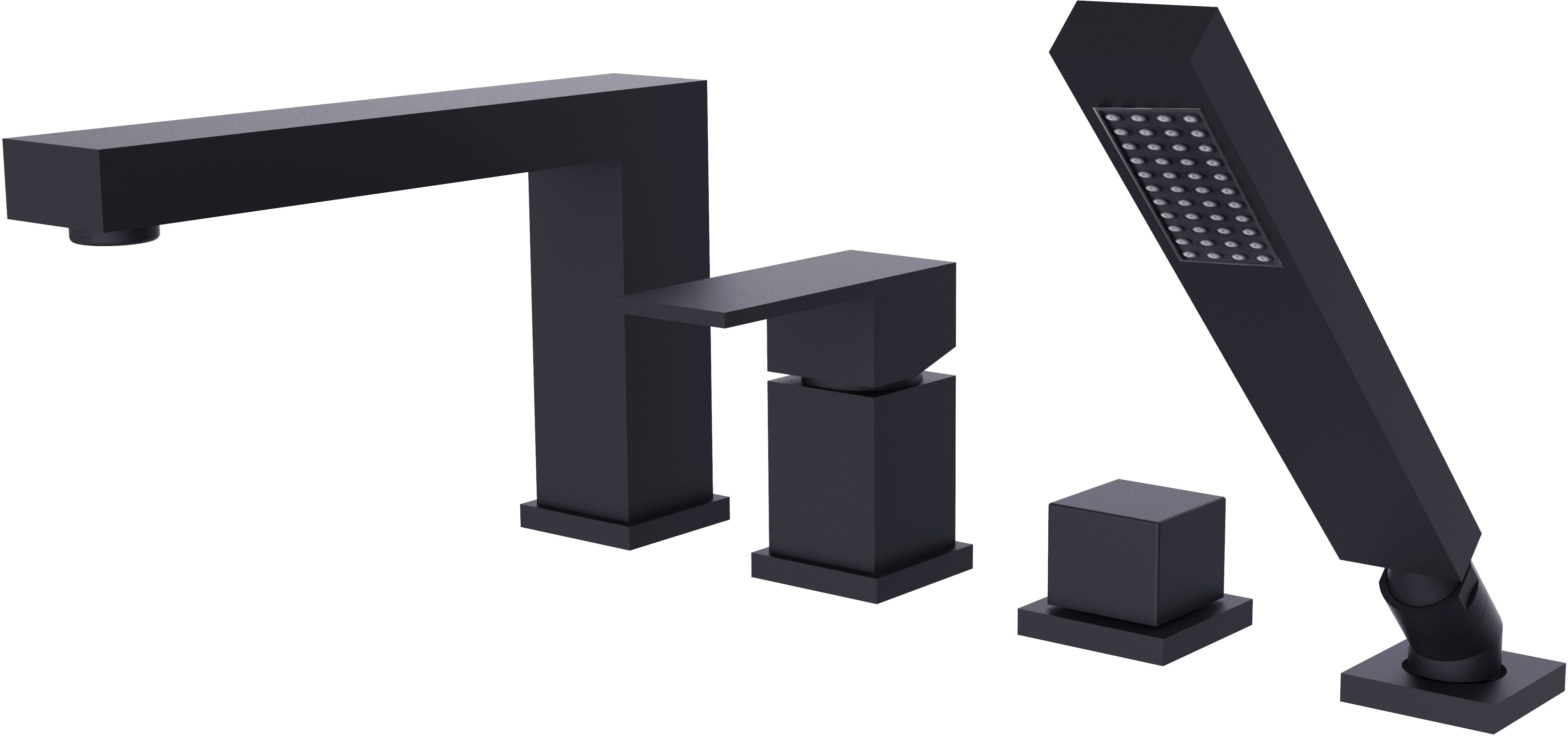 Besco Modern Varium badewannen- und duscharmatur awannenmontiert schwarz BW-MV4-CZ