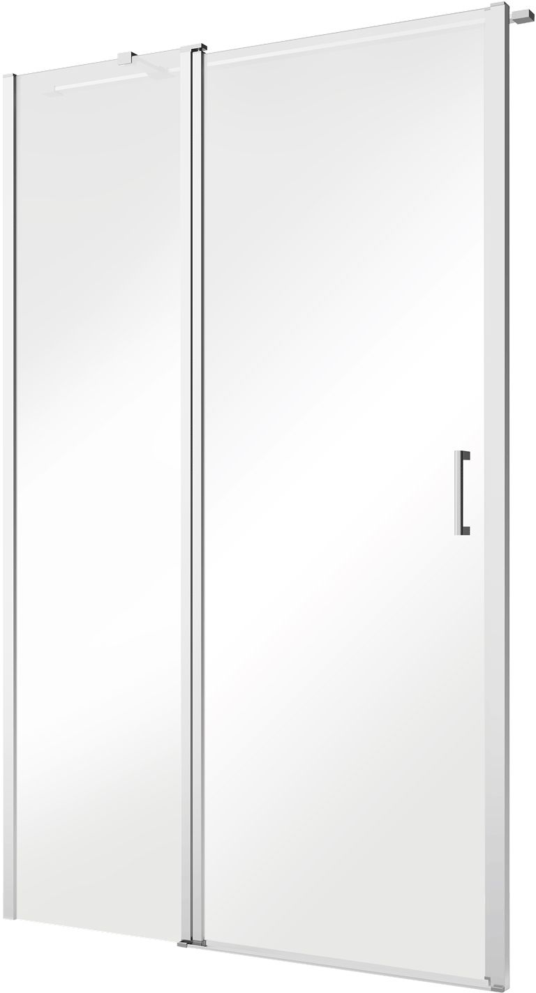 Besco Exo-C Duschtüren 120 cm aufklappbar chrom Glanz/durchsichtiges Glas EC-120-190C