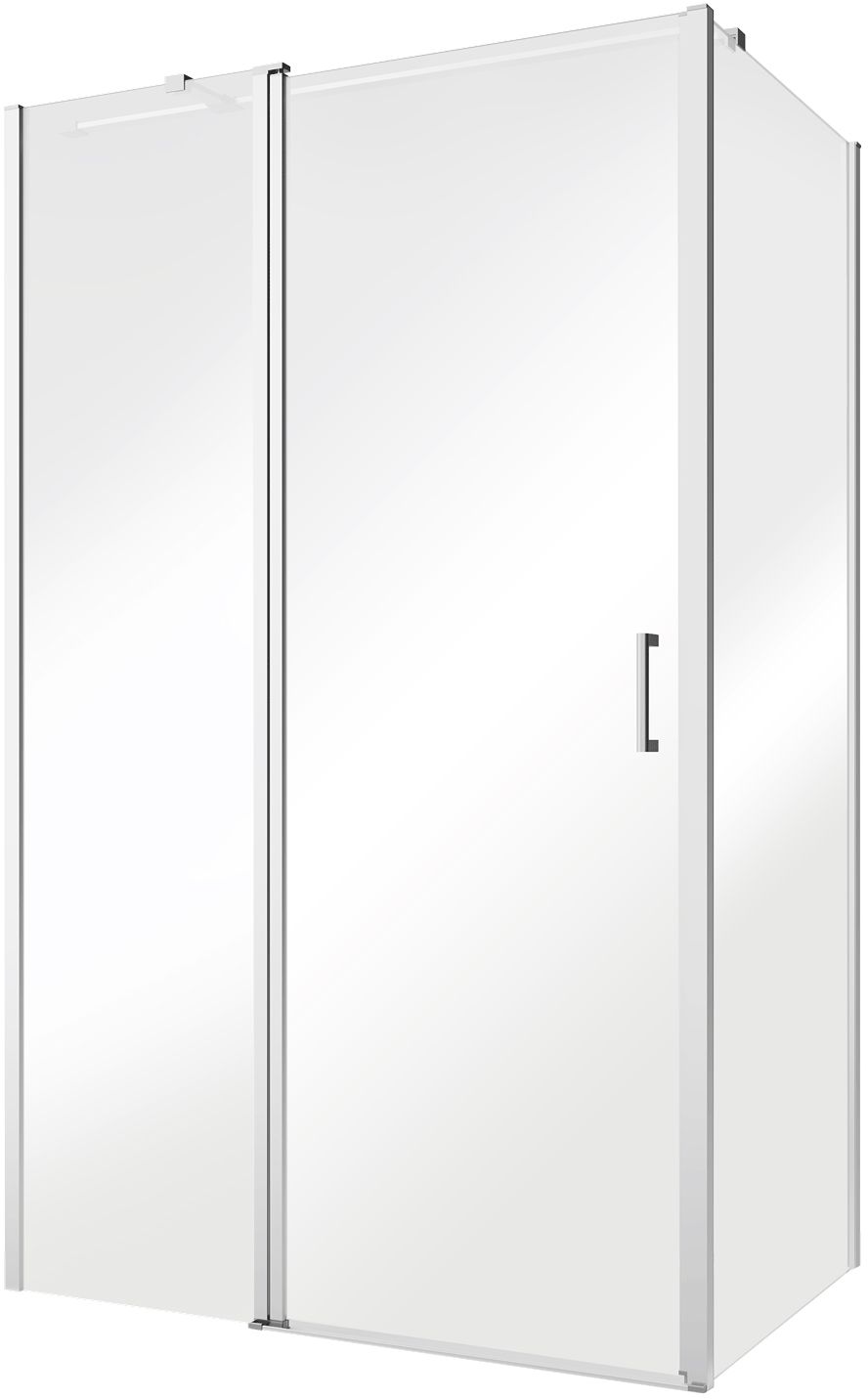 Besco Exo-CH Duschwand 80 cm chrom Glanz/durchsichtiges Glas PCH-80-190C