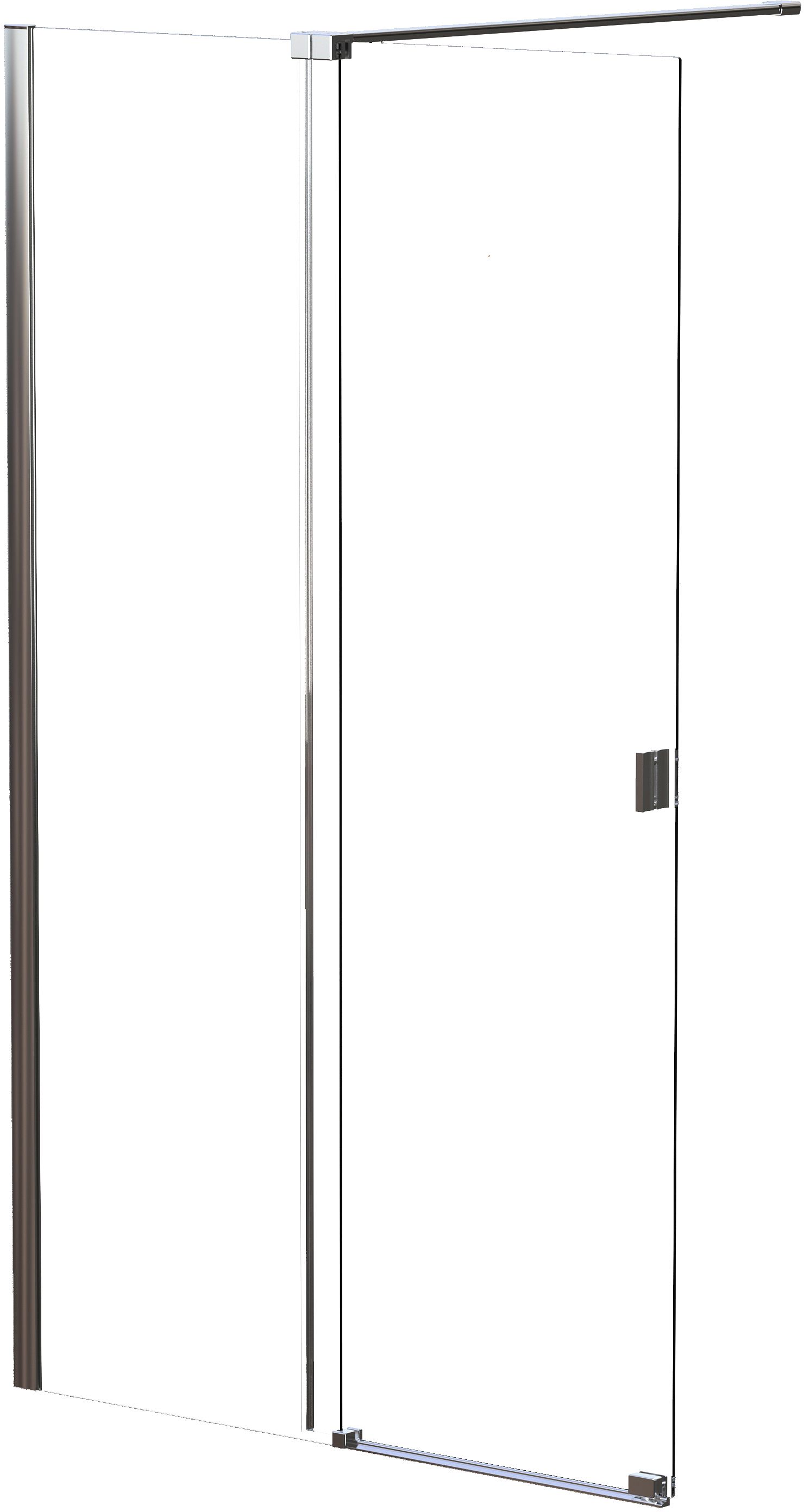 Besco Vayo Duschwand mit Türen 110 cm chrom Glanz/durchsichtiges Glas VY-110-200C