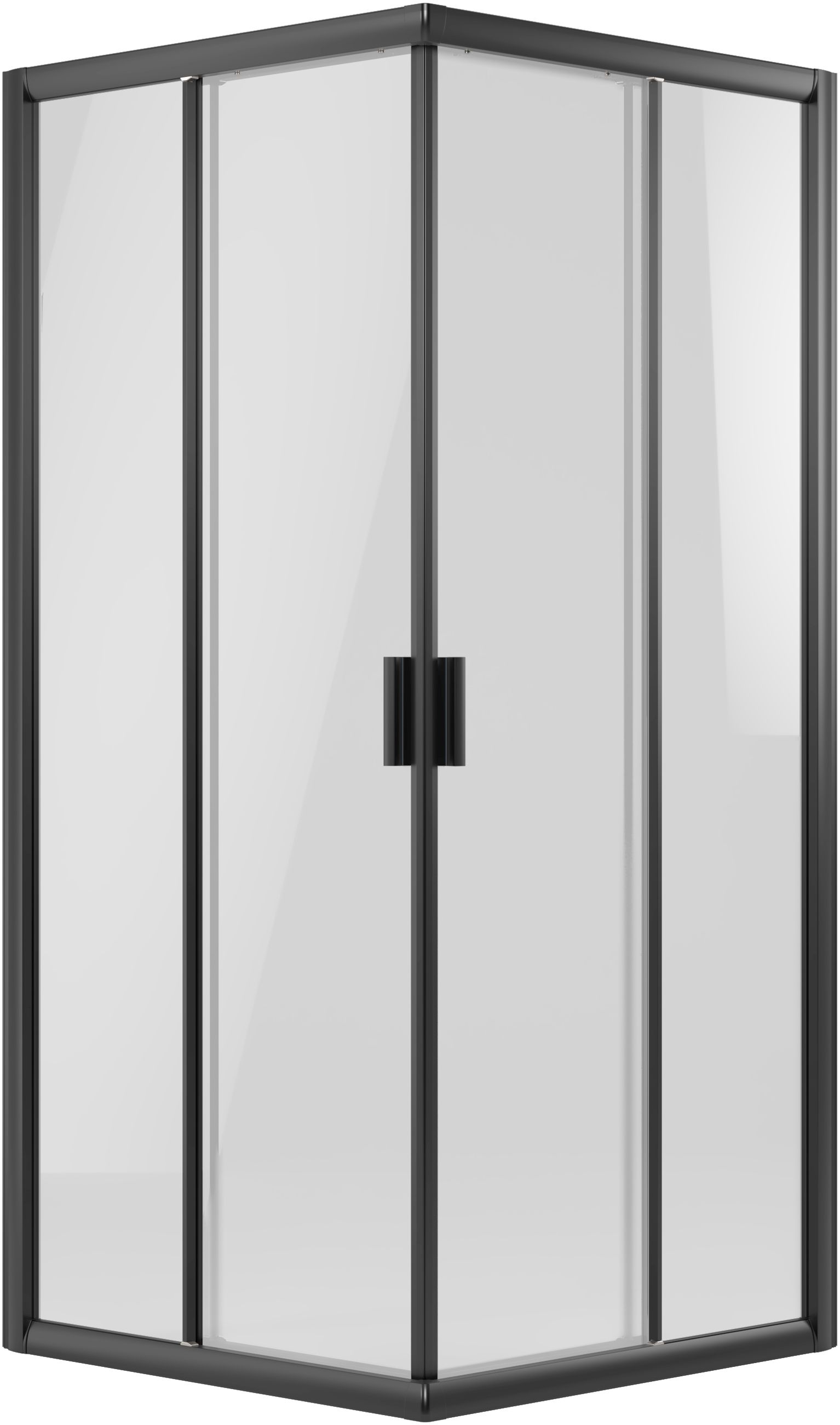 Ravak Blix Dusche 90x90 cm quadratisch schwarz Matte/durchsichtiges Glas X1LM70300Z1