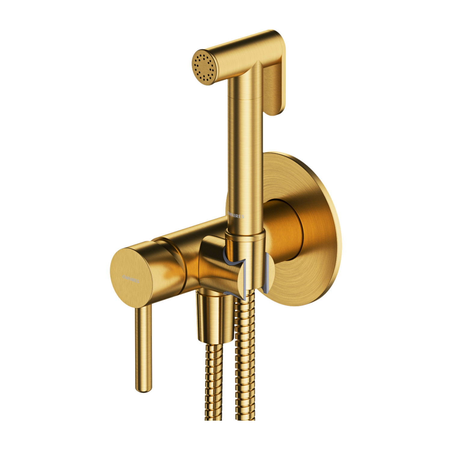 Omnires Y Bidetarmatur mit Duschset Unterputz gold SYSYBI2GLB