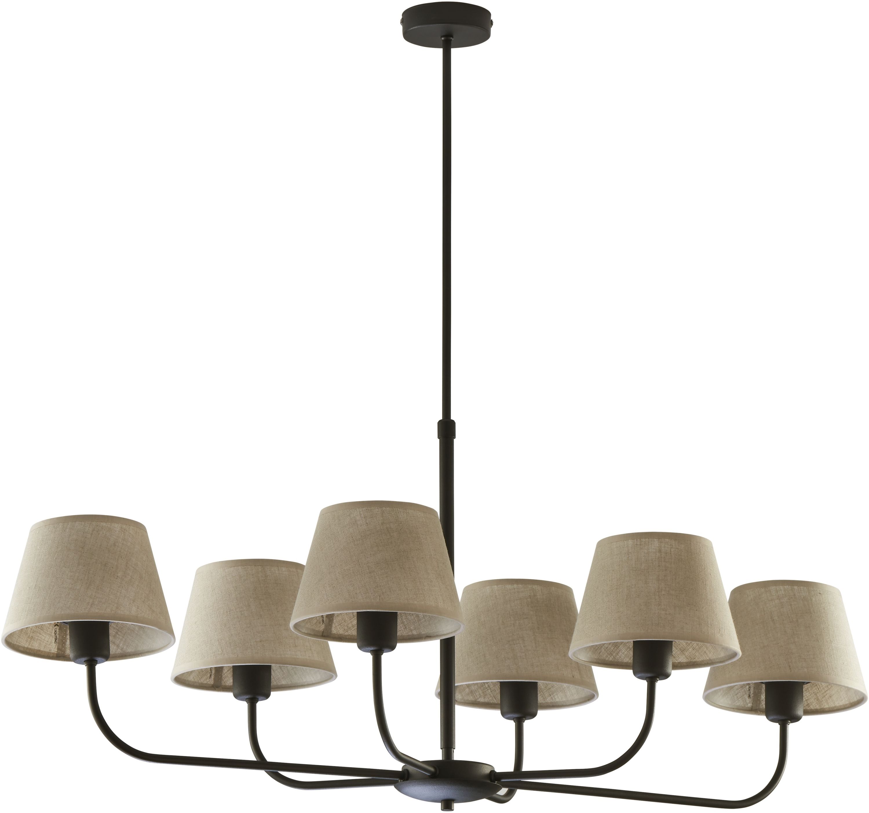 TK Lighting Chicago Pendelleuchte 6x60 W schwarz 3999