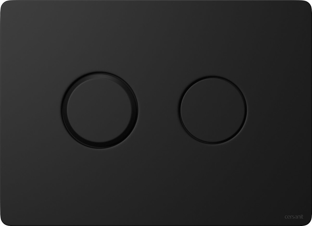Cersanit Accento Circle Betätigungsplatte für Toilette schwarz K97-425