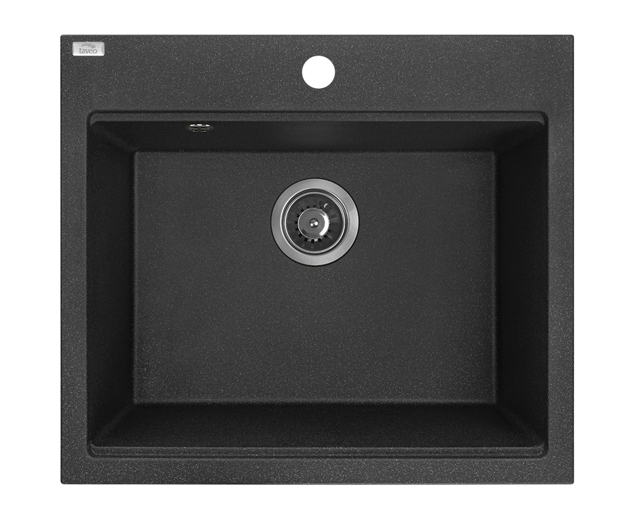 Laveo Tau Granitspüle 57x50 cm schwarz SBT710Y