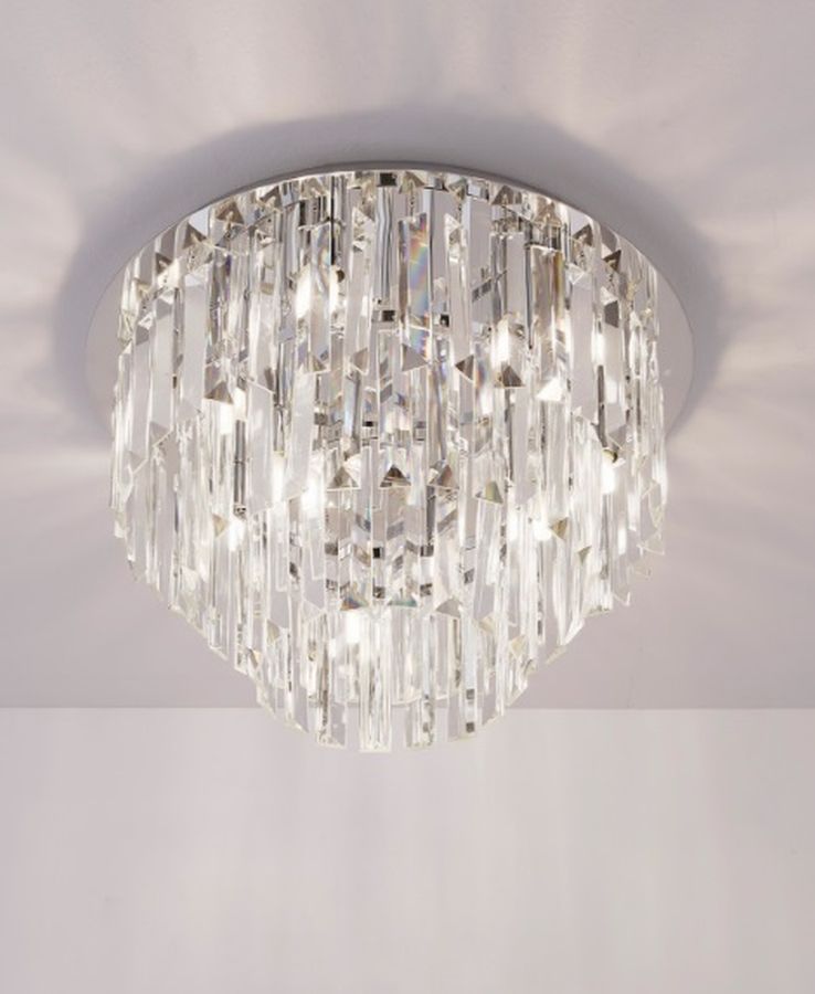 MaxLight Monaco Deckenlampe x40 W chrom-transparent C0136