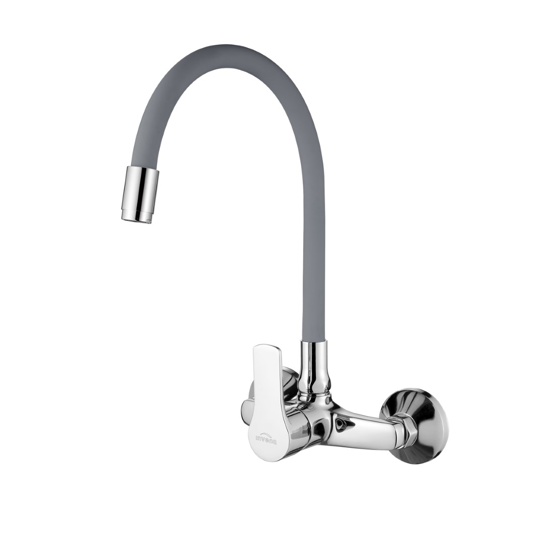 Invena Verso küchenarmatur Wand chrom-grafit/grau BC-82-E5S