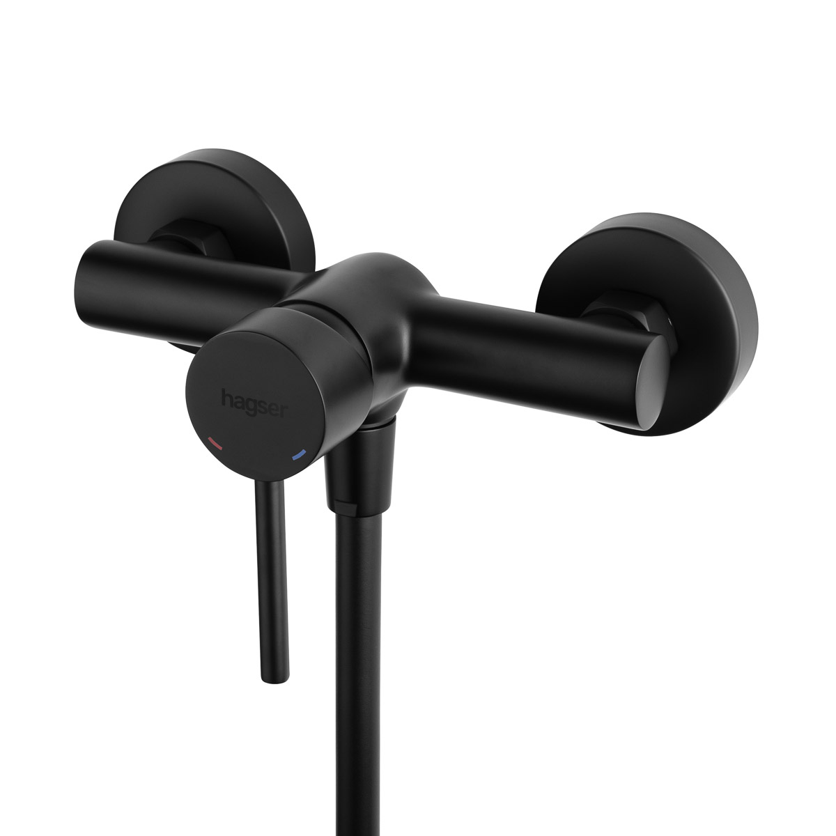 Hagser Lisa Duschbatterie Wandmontage schwarz HGR40000033