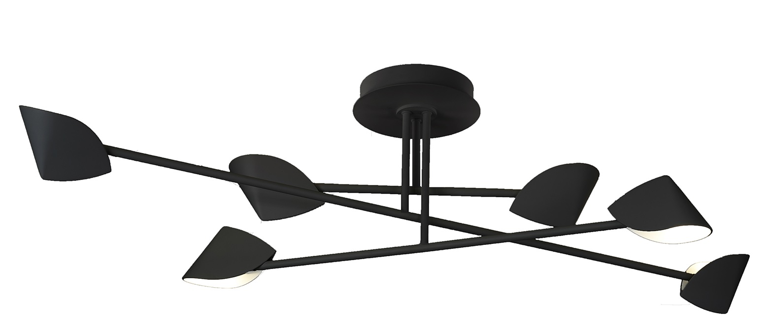 Mantra Capuccina Deckenlampe 6x44.5 W schwarz 7580