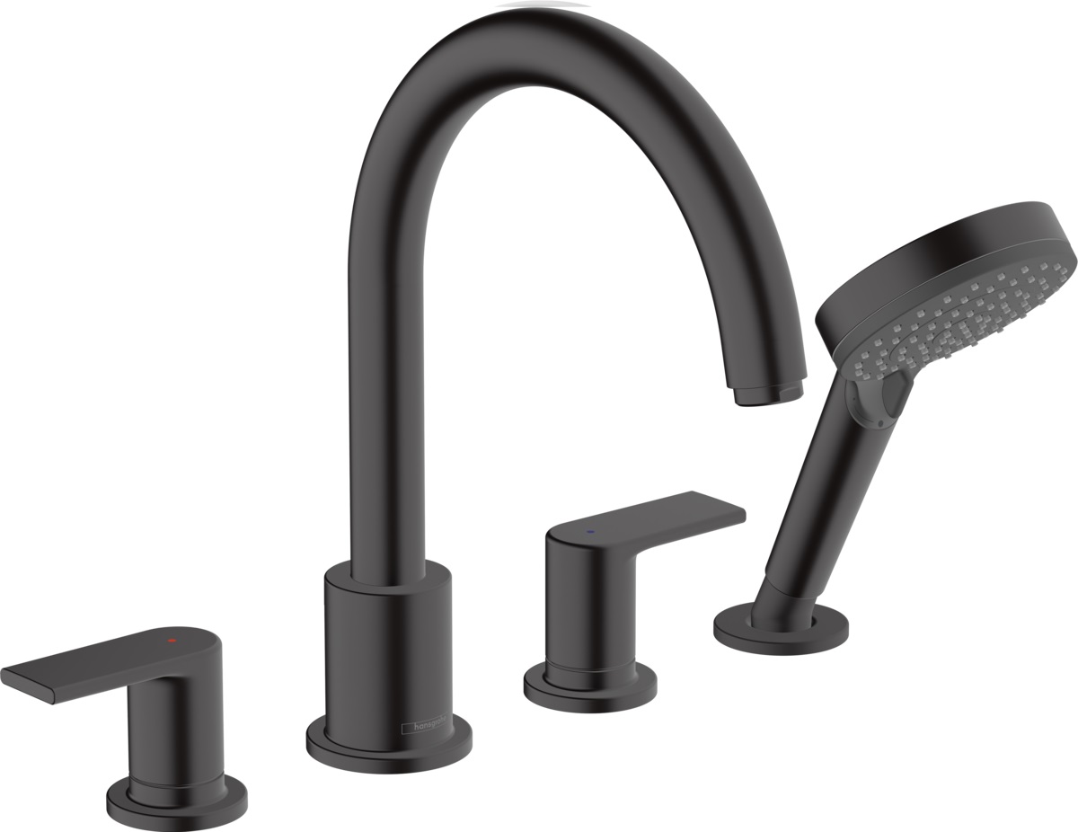 Hansgrohe Vernis Blend Badewannen- und Duscharmatur awannenmontiert schwarz 71456670