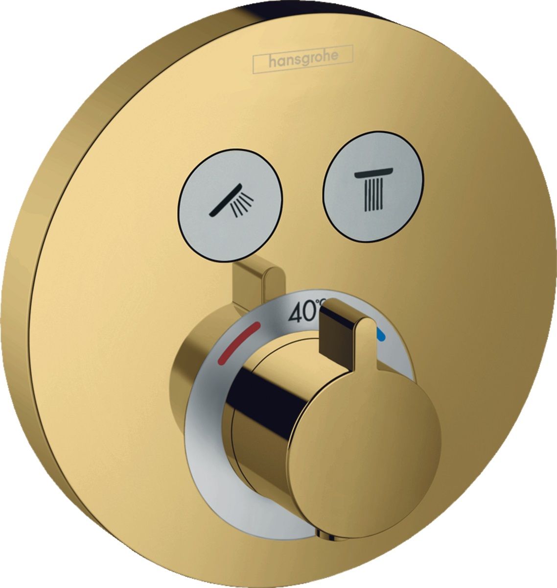 Hansgrohe ShowerSelect Badewannen- und Duscharmatur Unterputz mit Thermostat gold 15743990