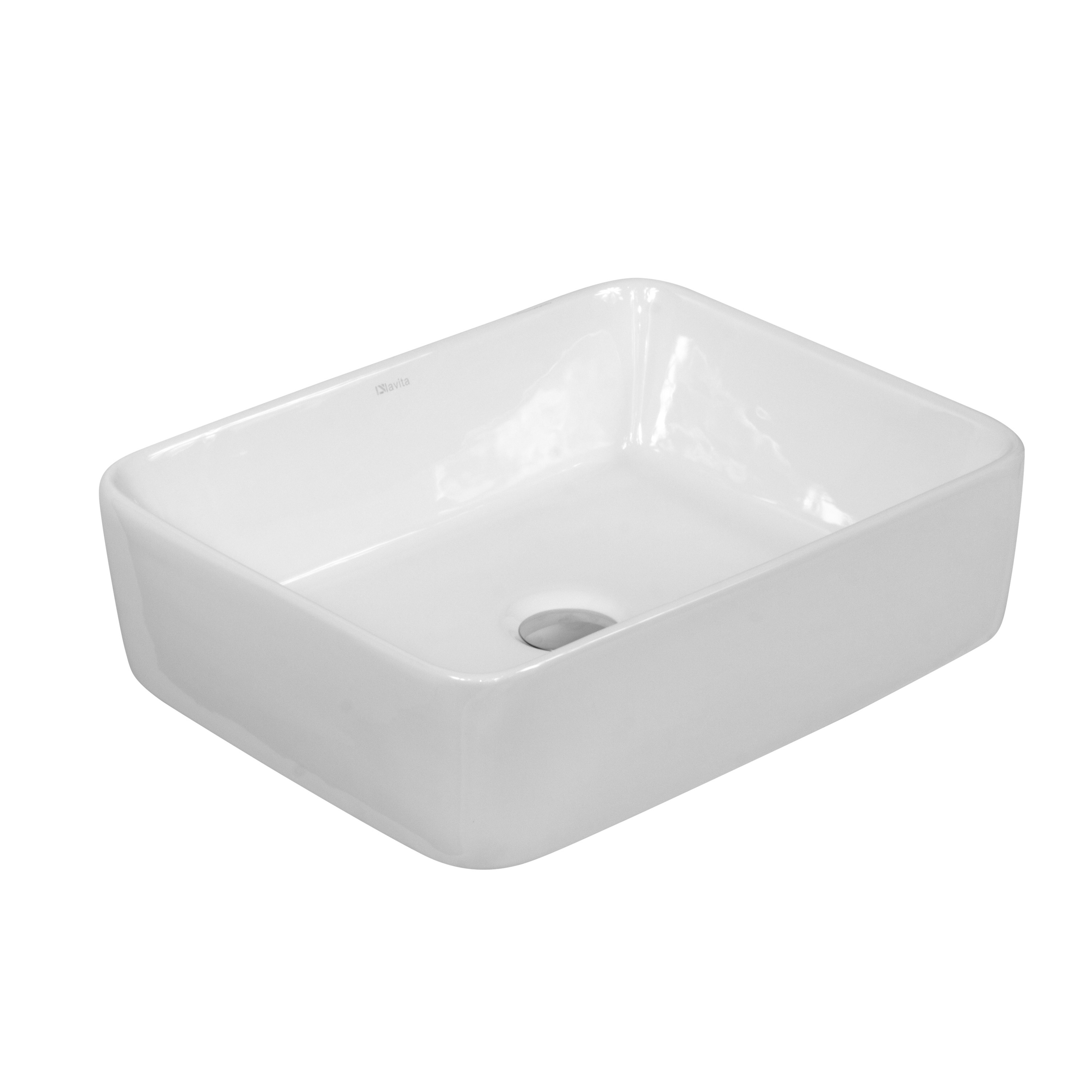 LaVita Luneza Grande Waschbecken 52x41 cm rechteckig Aufsatzwaschbecken weiß 5900378301585