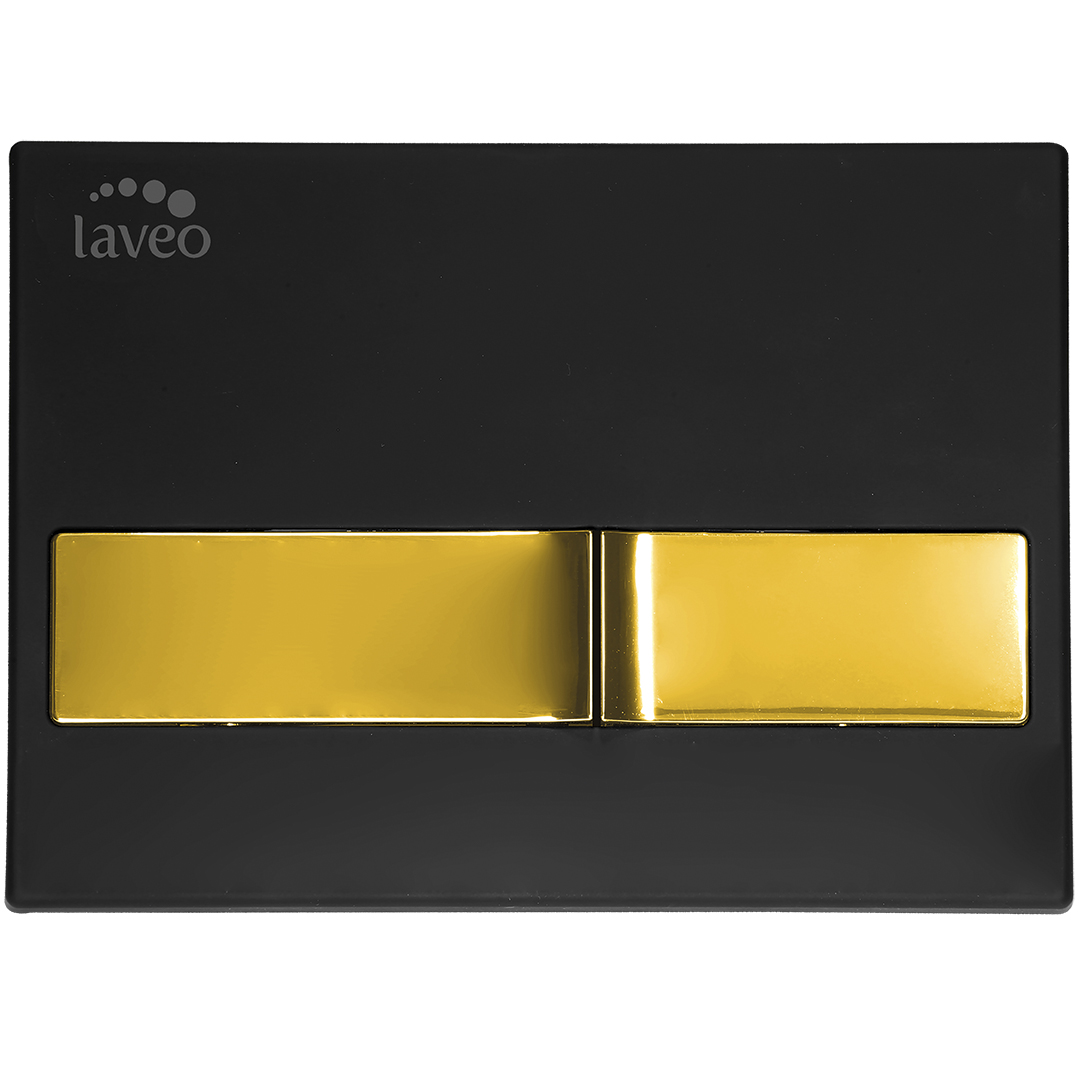Laveo Beni Betätigungsplatte für Toilette schwarz-gold VPB795G