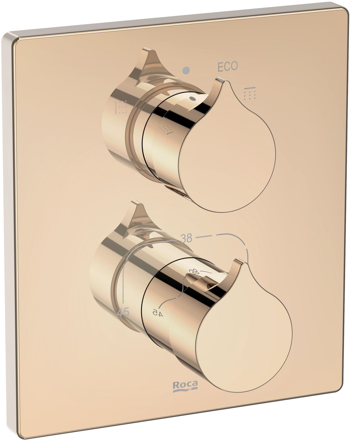 Roca Insignia Rose Gold Badewannen- und Duscharmatur Unterputz mit Thermostat || A5A0C3ARG0