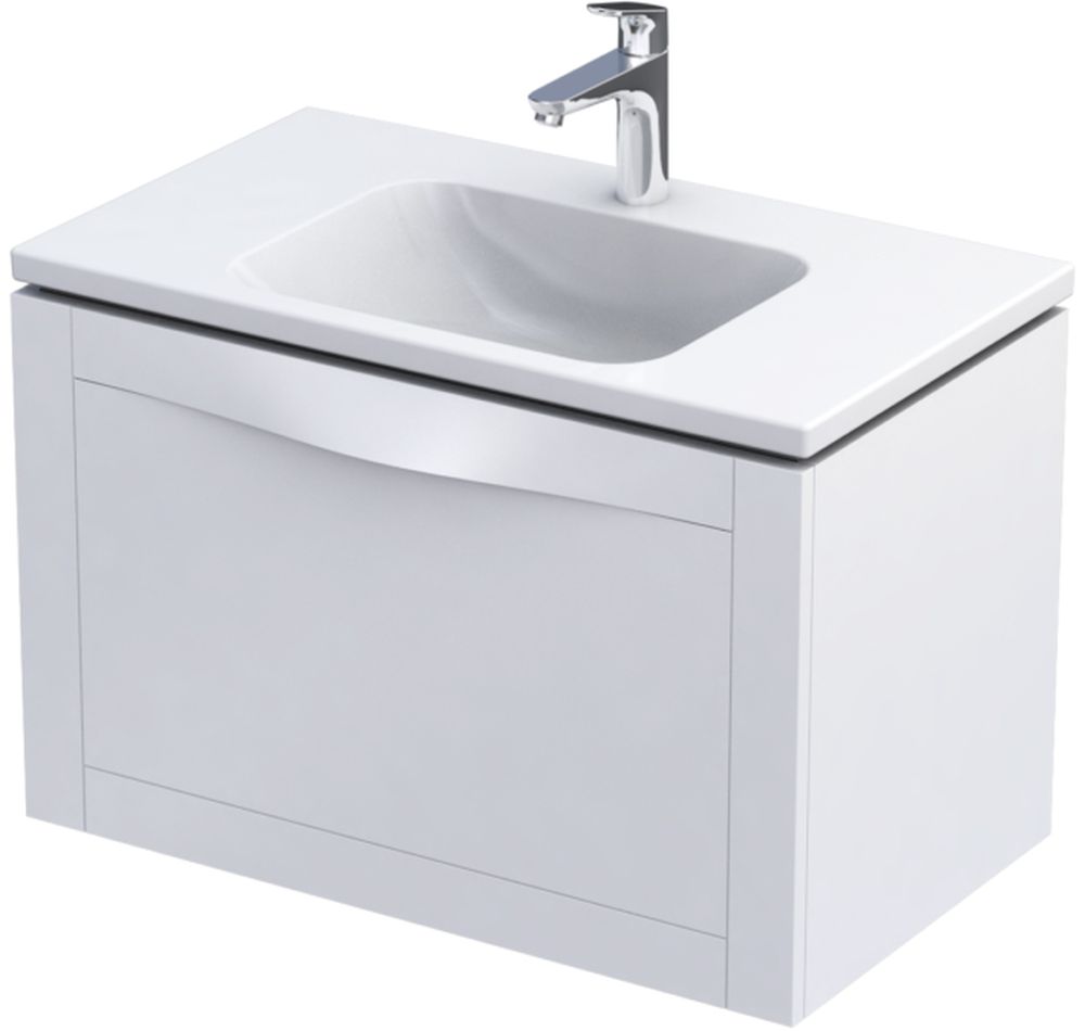 Oristo Skagen Kabinett 79.6x45.5x50 cm Unterschrank hängend weiß OR49-SD1S-80-2