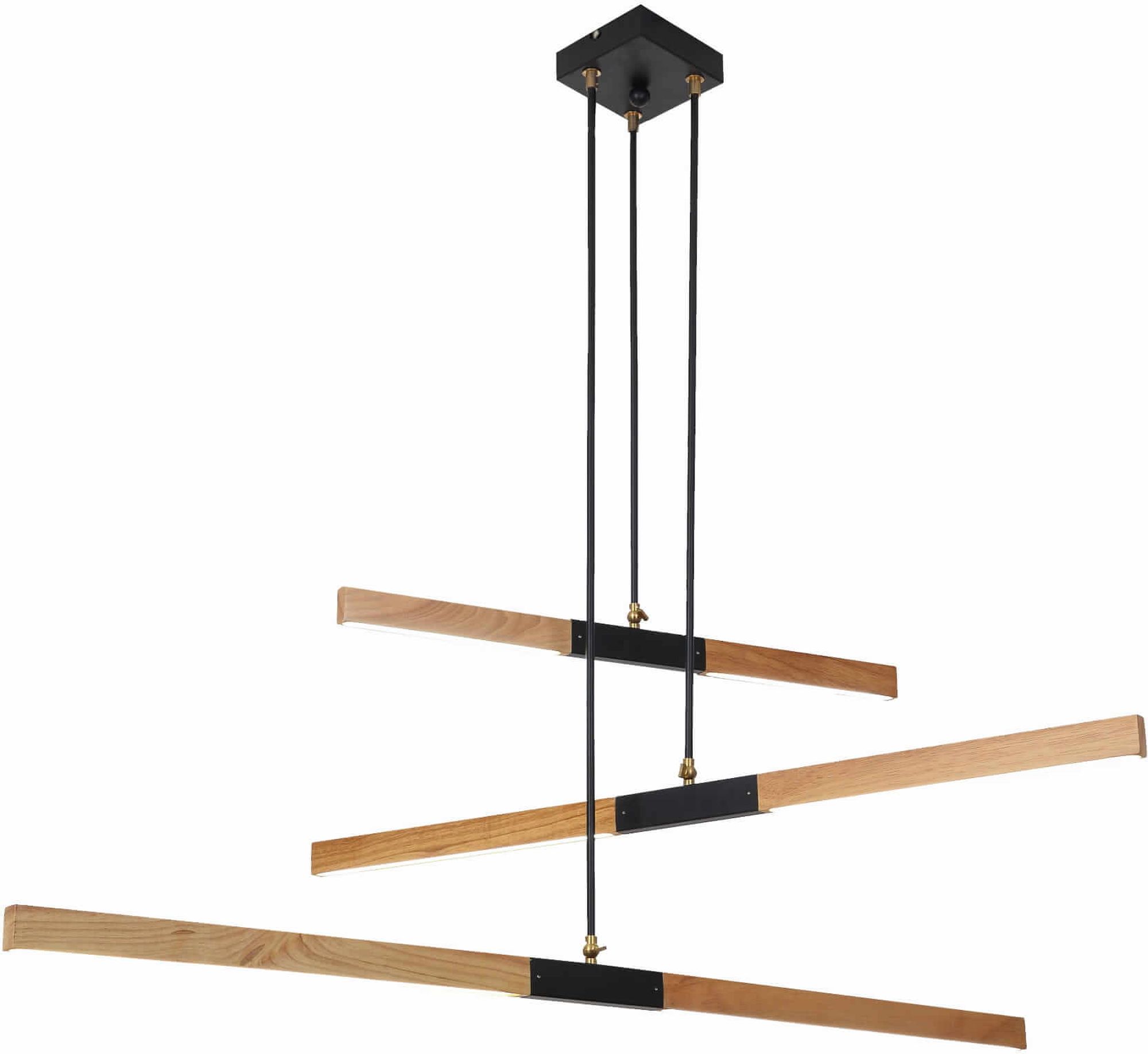 Light Prestige Lugano Pendelleuchte 3x48 W schwarz-braun LP-2828/3P