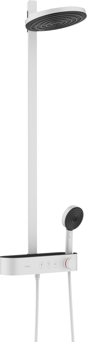 Hansgrohe Pulsify Duschset Wandmontage mit Thermostat mit Kopfbrause weiß 24241700