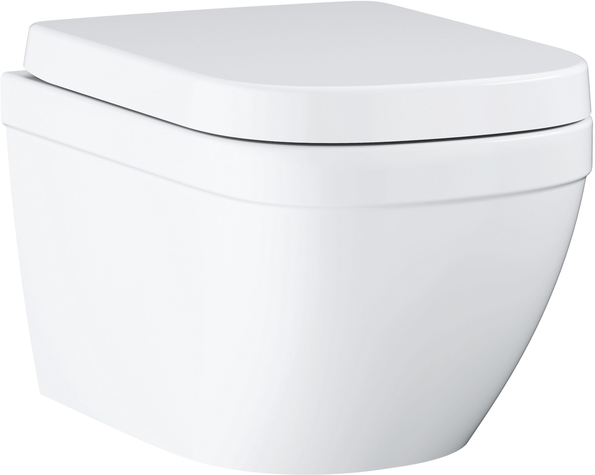 Grohe Euro Ceramic WC-Becken mit Absenkautomatik-Sitz hängend Spülrandlos mit Wirbelspülung weiß 39693000