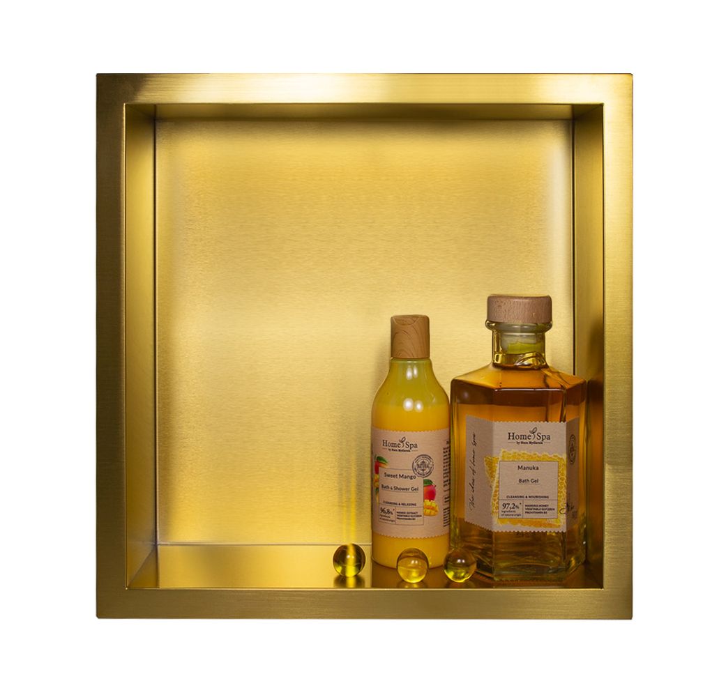Balneo Wall-Box One Gold Nischenregal 30 cm gold OB-BR2