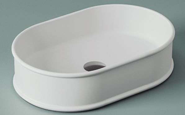 Art Ceram Atelier Waschbecken 60x40 cm oval Aufsatzwaschbecken weiß ATL00201;00