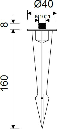 Mantra Irdene Speerspitze schwarz TU0492