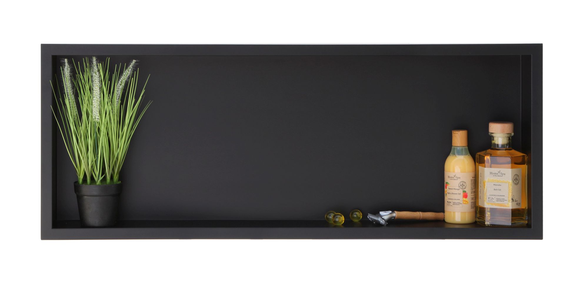 Balneo Wall-Box One Black Nischenregal 90 cm schwarz OB-BL5