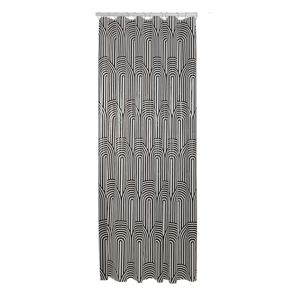 Sealskin Brave Duschvorhang 200x180 cm weiß-schwarz 800148
