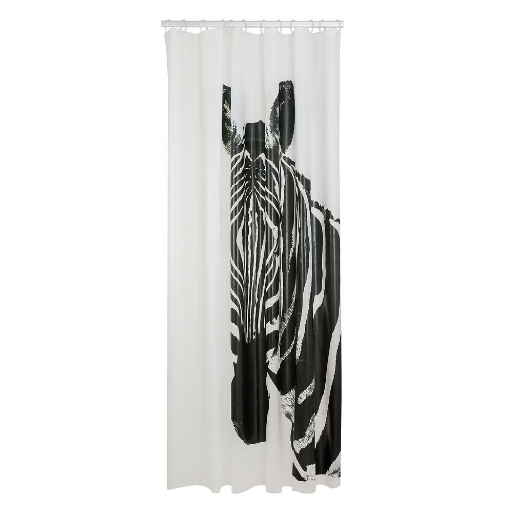 Sealskin Zebra Duschvorhang 200x180 cm weiß-schwarz 800150