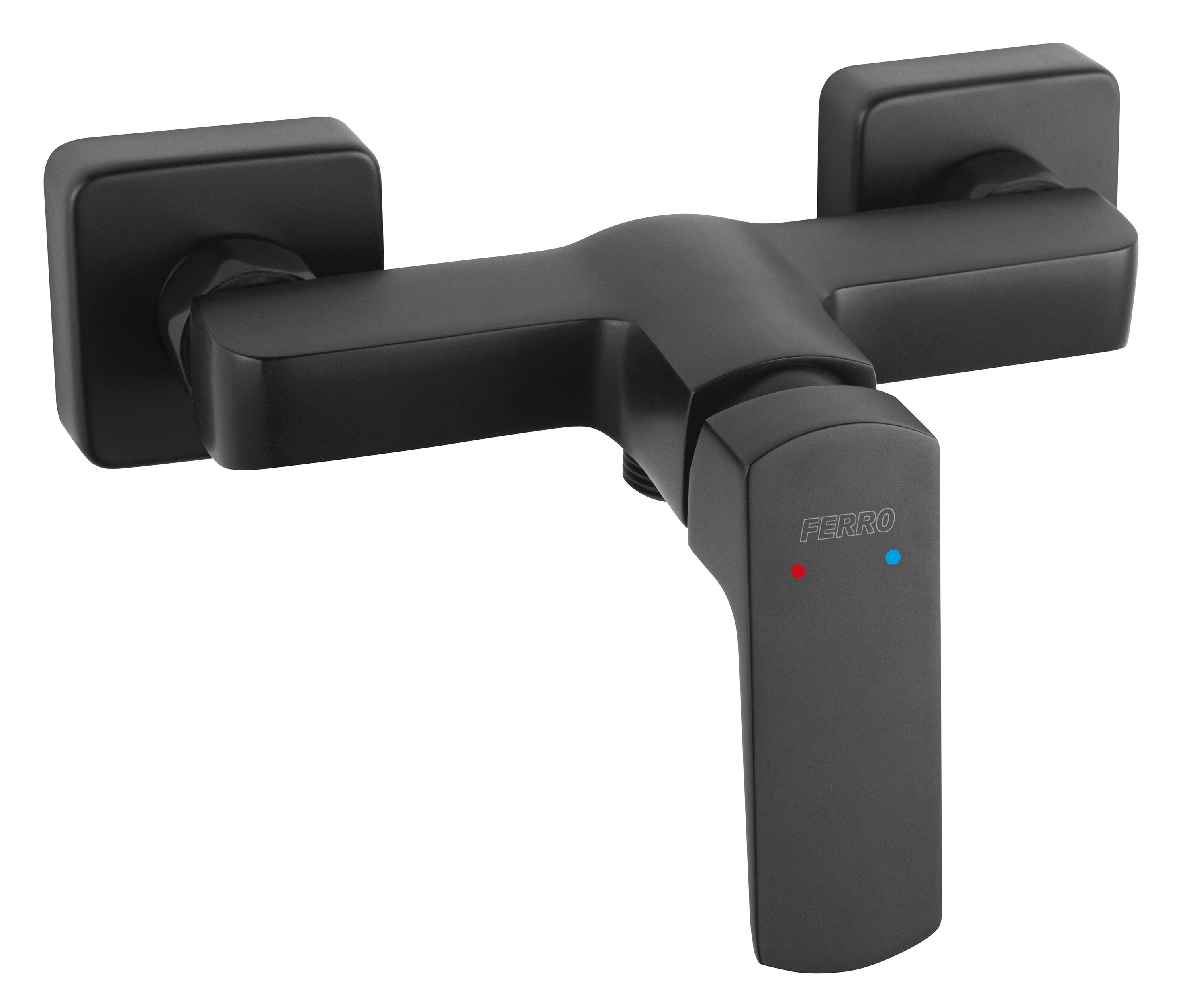 Ferro Vitto VerdeLine duschbatterie Wand schwarz BVI7VLBL