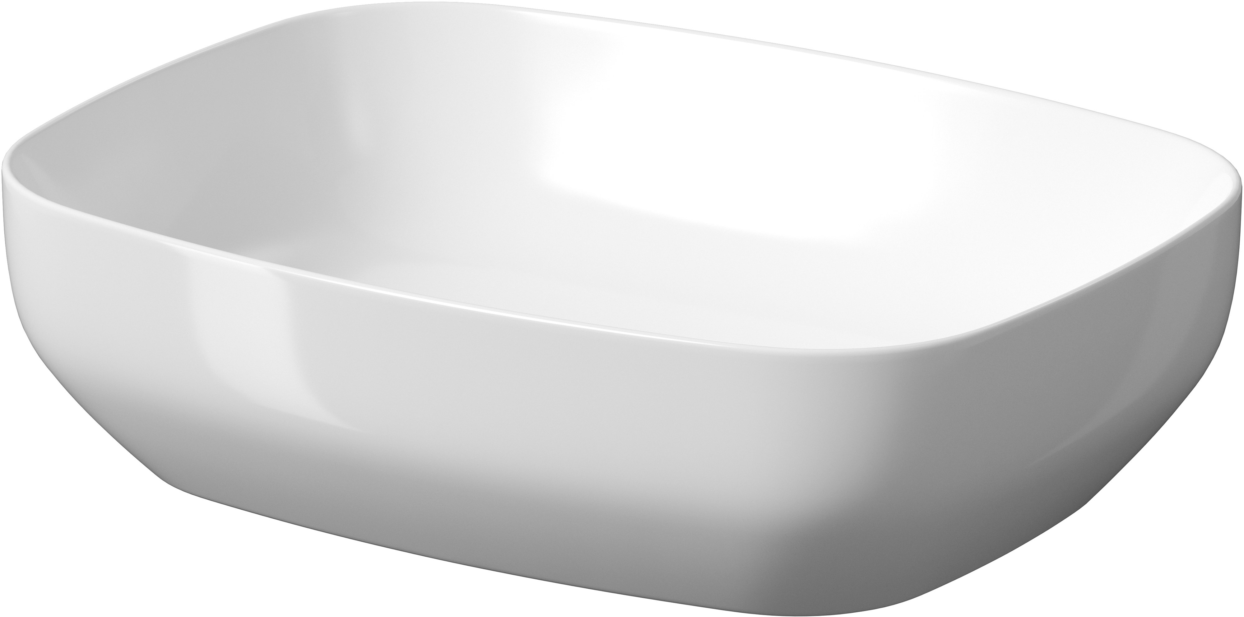 Cersanit Larga Waschbecken 50x38.5 cm rechteckig Aufsatzwaschbecken weiß K677-003