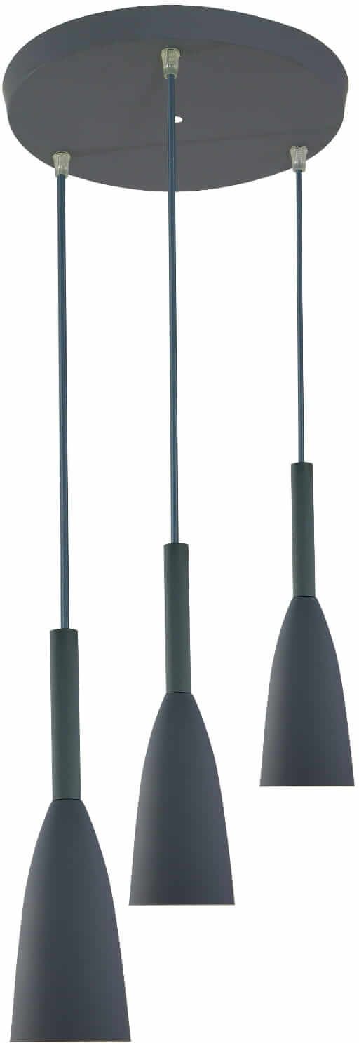 Light Prestige Solin Pendelleuchte 3x60 W grau/aschfarben LP-181/3PGR